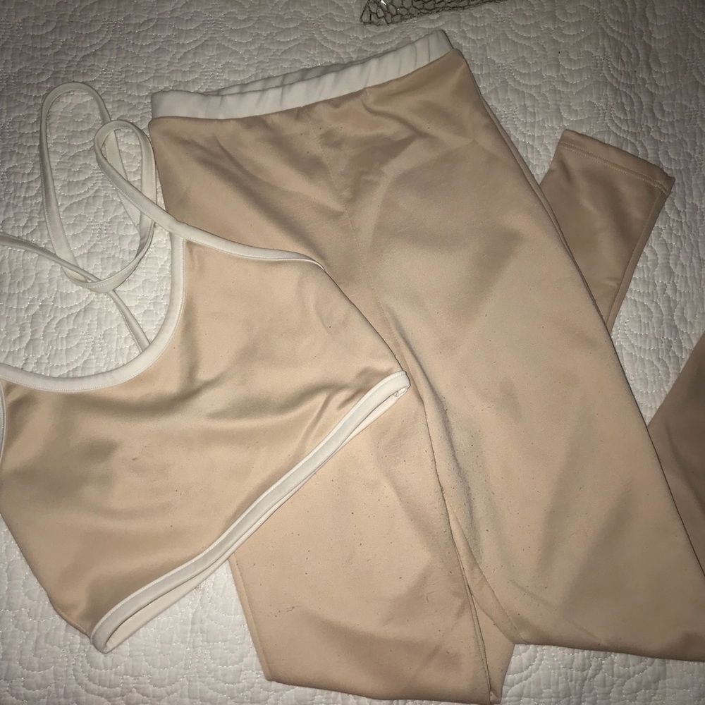 Two piece crop top and pants piece